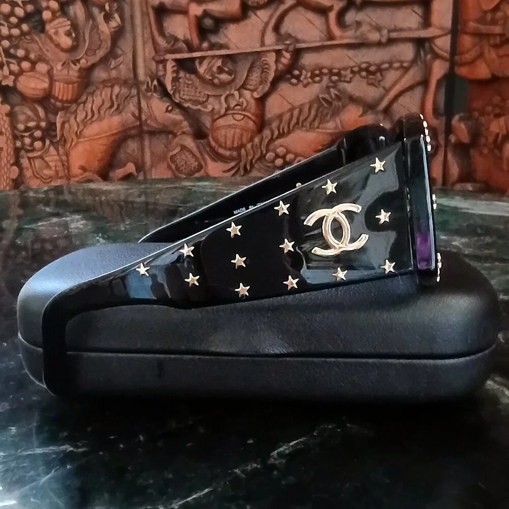 Rare Chanel 1990's Star Les Etoiles Studded CC Sunglasses - Picture 11 of 16